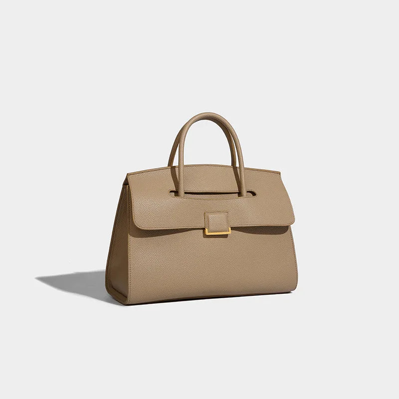 Fashionable Briefcase, Trendy Handbag, High-End Versatile Casual Bag, Large-Capacity Tote Bag, Water-Resistant Commuter Bag