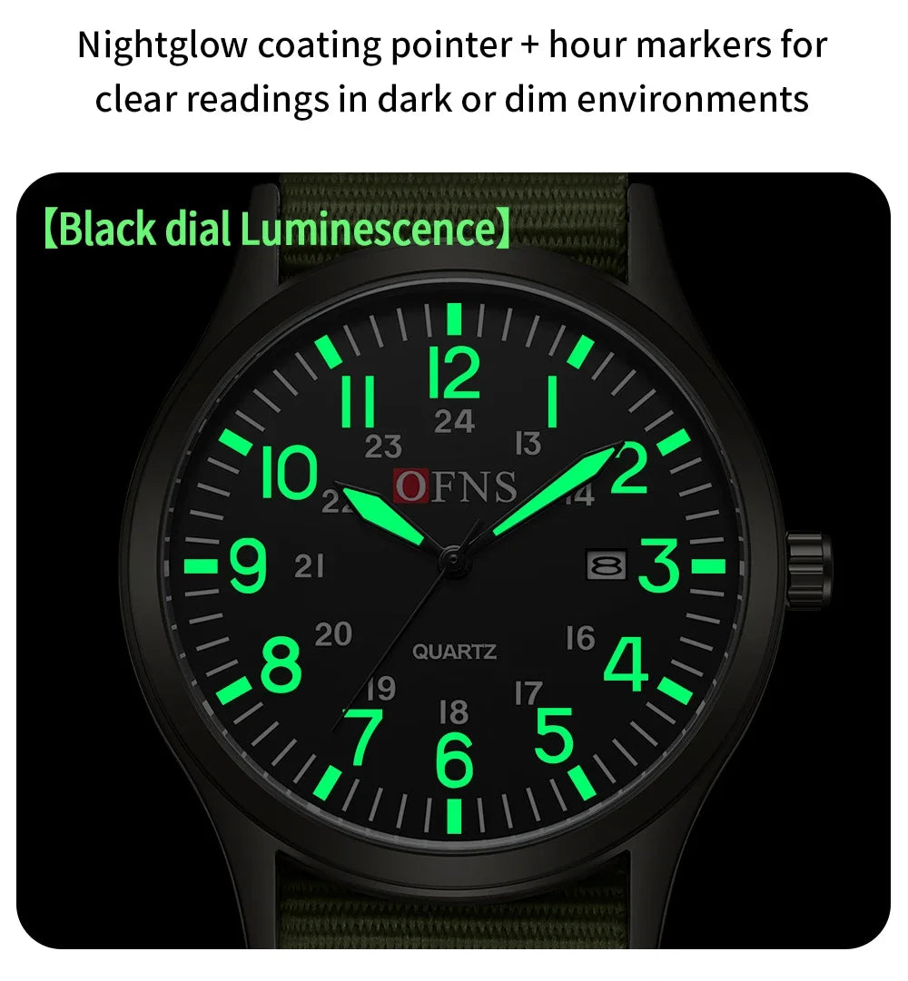 Fashion OFNS7200 Leisure Student Quartz Watch Waterproof Calendar Night Light Women's Watch 2026